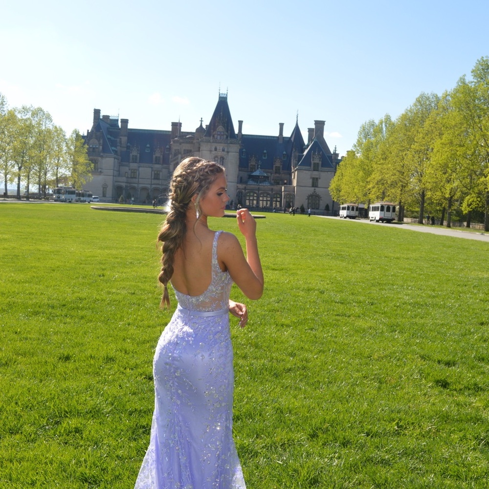 Sherri Hill Light Purple Prom Gown - Picture 2 of 6